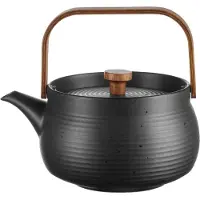 Asa selection Theepot Japandi With Wooden Handle Black 600 ml