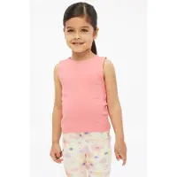 s.Oliver T-shirt rib gebreid roze Meisjes Stretchkatoen Ronde hals Effen - maat 92/98