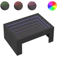 vidaXL Salontafel met Infinity LED 70x50x30 cm zwart