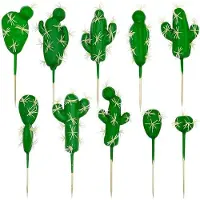 OEM Kunststof cactussen decoratie, groen, 10-delig