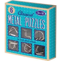 Invento Metalen Puzzels Retr-oh Unisex Blauw 6 Stuks