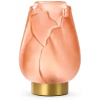 Casa Di Elturo Led tafellamp tulipa glas – goudkleurige voet xl Ø18,5 x 27 cm (werkt