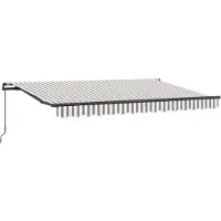 vidaXL Uitschuifbare luifel Lichtgrijs en wit 300 x 250 cm
