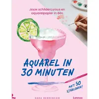 Lannoo boek Aquarel in 30 minuten - 128 pagina's - paperback - 280 x 220 mm