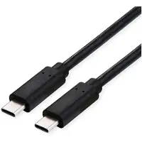Roline USB4 Gen3x2 Kabel, C-C, M/M, zwart, 2 m