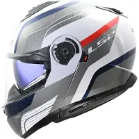 LS2 FF908 Strobe II Monza vouwhelm, wit/blauw/rood, maat XL (61/62)
