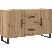 vidaXL Dressoir 100x36x60 cm bewerkt hout artisanaal eikenkleurig