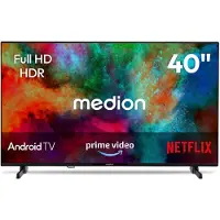 Medion 100.3 cm 40" Full HD TV Android TV Smart TV HDR Prime Video PVR Bluetooth, MD840100