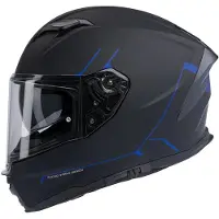 Spec-x Helm Sx-82.03/r2, mat blauw, maat L, met bevestigingspunten voor een vizier