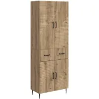 vidaXL Kast Set 2 st Artisanaal eiken Bewerkt hout