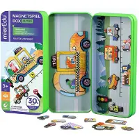 MierEdu Magnetische Puzzeldoos - Voertuigen - Bevat 2 Scènes - Meer Dan 30 Magneten - 3 Jaar