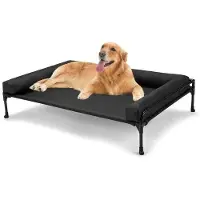 OEM Groot hondenbed, koel, afneembaar, wasbaar, zwart, 104x69x23 cm
