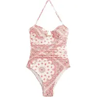 Next Shaping-badpak crème / rosa / rood / wijnrood