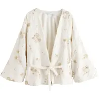 Next Kimono ecru / goud / pastelroze