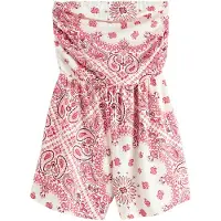 Next - Dames - Jersey bandeau-playsuit - Crème