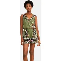 Love & roses Jumpsuit olijfgroen / rosa / zwart / wit