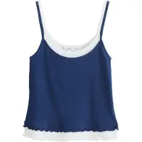 Next Top navy / wit