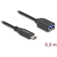DeLOCK USB 10 Gbps Coaxial Cable USB Type-C male to Type-A female 50 cm