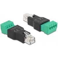 DeLOCK Adapter RJ11/14 male to Terminal Block 4 pin 2-part