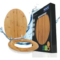 Wenko Toiletzitting Bambusa uit bamboe, met afschakelautomaat, vochtbestendig