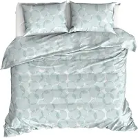 MOODIT Dekbedovertrek Odil Blanche Mint-260 x 200 / 220 cm | Extra Breed