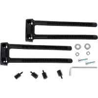 Contec Universele bevestigingsplaat, model Bef.Mount.It, 2 stuks, 140mm x 50mm, zwart