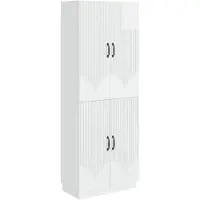 vidaXL Kast Set 2 st Hoogglans Wit Bewerkt hout