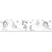 A.S. Création EENHOORN MET PRINSES BEHANGRAND | Zelfklevend - roze grij - Only Borders 11