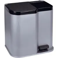 OEM Twee-kamer zuigpomp voor afvalscheiding - zilver en grijs steingranulaat.