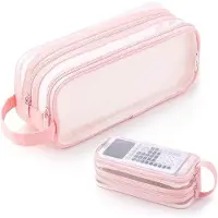 OEM Transparante hoes voor tieners, grote hoes voor school, grote hoes voor kantoor, transparant (roze)