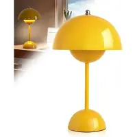 OEM Onderhoudsvriendelijke, uitschakelbare bureaulampenvoet in een paddenstoelvorm - 3 kleurenvarianten - draadloze LED-lamp met bloemenmanddesign - geschikt voor slaapkamer en thuiswerkplek