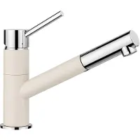 BLANCO Kano S - Keukenkraan met uittrekbare uitloop, zacht wit/chroom 526953