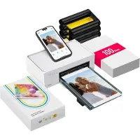 Lirene - Amber M100 – Photo Printer – 4x6" – 100 Sheets – 3 Cartridges – Wit (w/o Battery)