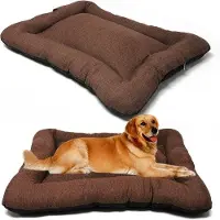 Markenlos Honden- en kattenmat – antislip, draagbare kussenmat – zacht – maat S/M/L (M: 87 x 67 cm, bruin)