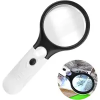 OEM Handvergrootglas 30x met 3 LED-lampen, verlicht vergrootglas, geschikt voor lezen, sieraden en handwerk