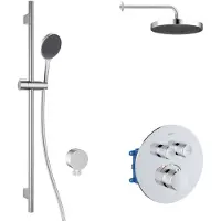 Kielle Oudee - Thermostatisch inbouwkraan, voor 2 functies, met EcoSpare accessoires en huis, chroom 20602SPT50