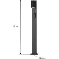 LINDBY Buitenverlichting , Enerio, dimbare, Zwart, Aluminium, Modern