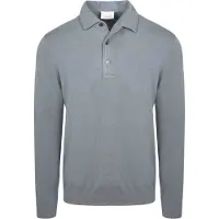 Profuomo Longsleeve Poloshirt Luxury Basic Blauw