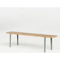 TIPTOE Lou Wood Bank 170 x 30 cm | Eucalyptus Grey - Natural oak
