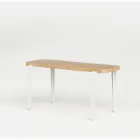 TIPTOE Lou Wood Bank 90 x 30 cm | Cream White - Natural oak