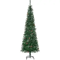 Northio Slanke, kunstmatige kerstboom, groen, 195 cm, voor gebruik binnenshuis