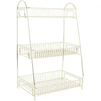 PT Living Keukenrek Kitchen Rack Tidy Large Iron Gold Plated