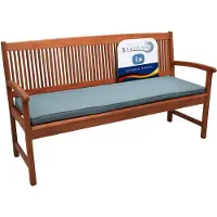 Beautissu Loft BK Bankkussen 120x48x5 cm Blauwgrijs – Zitkussen Tuinbank met Wasbare Hoes