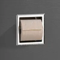 Saniclear Talpa inbouw toiletrol houder zonder klep chroom