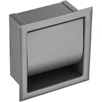 Saniclear Iron inbouw toiletrolhouder met klep gunmetal - verouderd ijzer