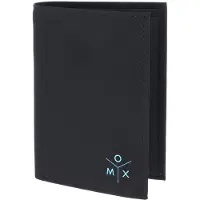 OXMOX portemonnee New Cryptan RFID Protect Kombibörse Ox 2.0 Print Cyan Black zwart