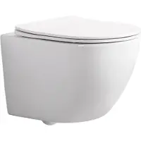 Qeramiq Dely Swirl Compact Wandclosetset - diepspoel - rimless - slim zitting - glans wit SW1471012/ SW1247814