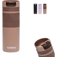 Kambukka Cabo Grip Thermosbeker 500 ml - Koffiebeker To Go - Lekvrije Koffiebeker - RVS - Mocca Praline