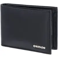 OXMOX Leren portemonnee Leather RFID Protect Pocketbörse Pure 2.0 Metal Square Black zwart
