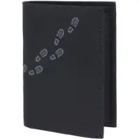 OXMOX portemonnee New Cryptan RFID Protect Kombibörse Footsteps 2.0 Print Grey Black zwart